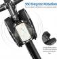 Preview: ROCKBROS | Fahrrad Rahmentasche mit 360° drehbarer Handytasche – Für Smartphones bis 6,5 Zoll, Praktisches Fahrradzubehör mit Handyhalter